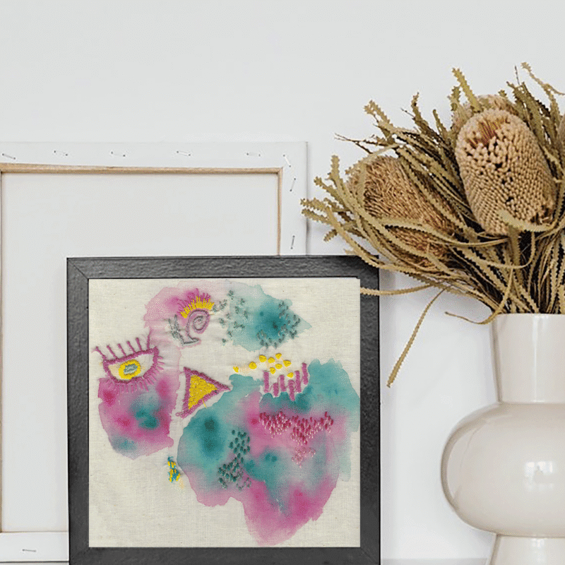eyes on you embroidery art print