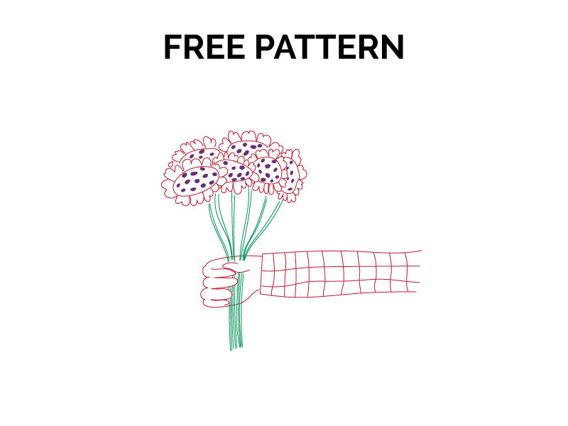 flowe bouquet embroidery pattern