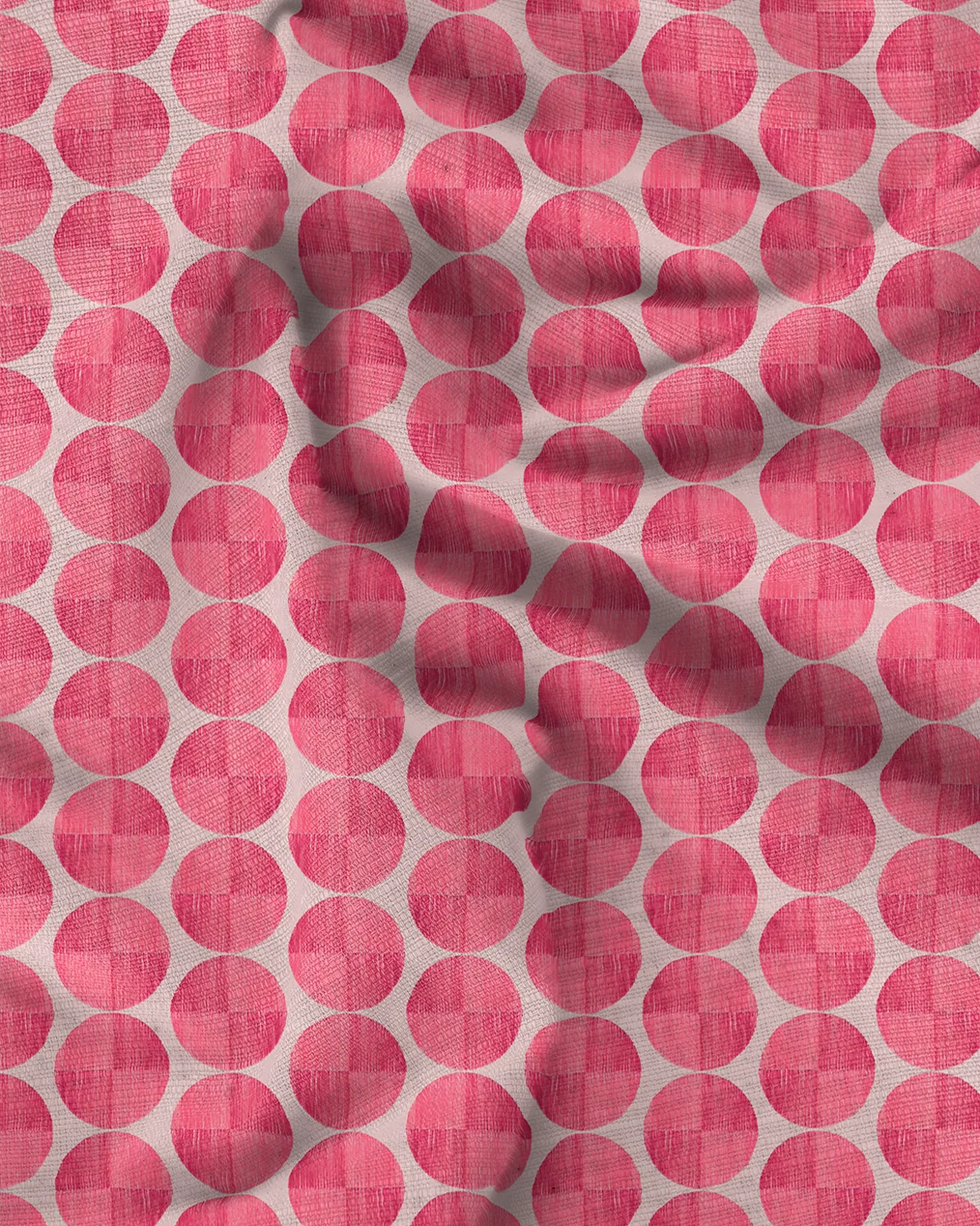 Elysia geometric fabric in fuchsia