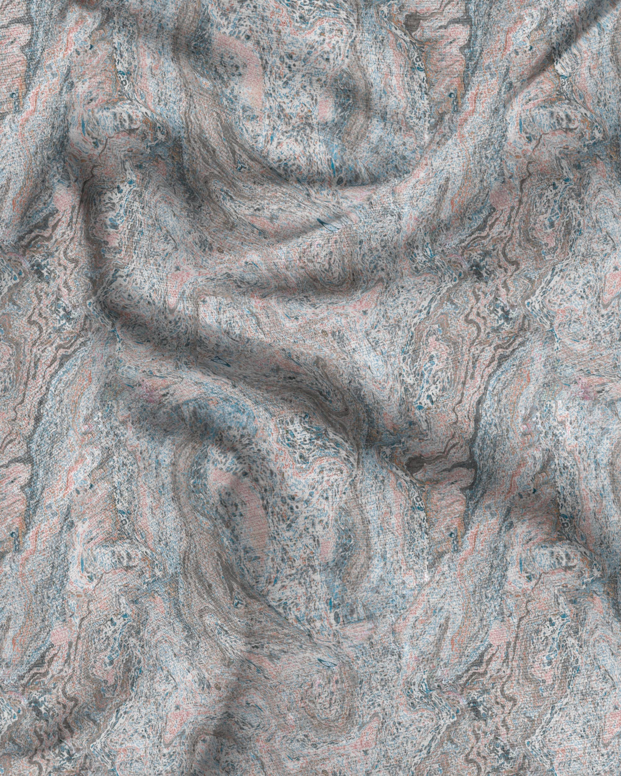 Marmari marbled upholstery fabric in blue beige