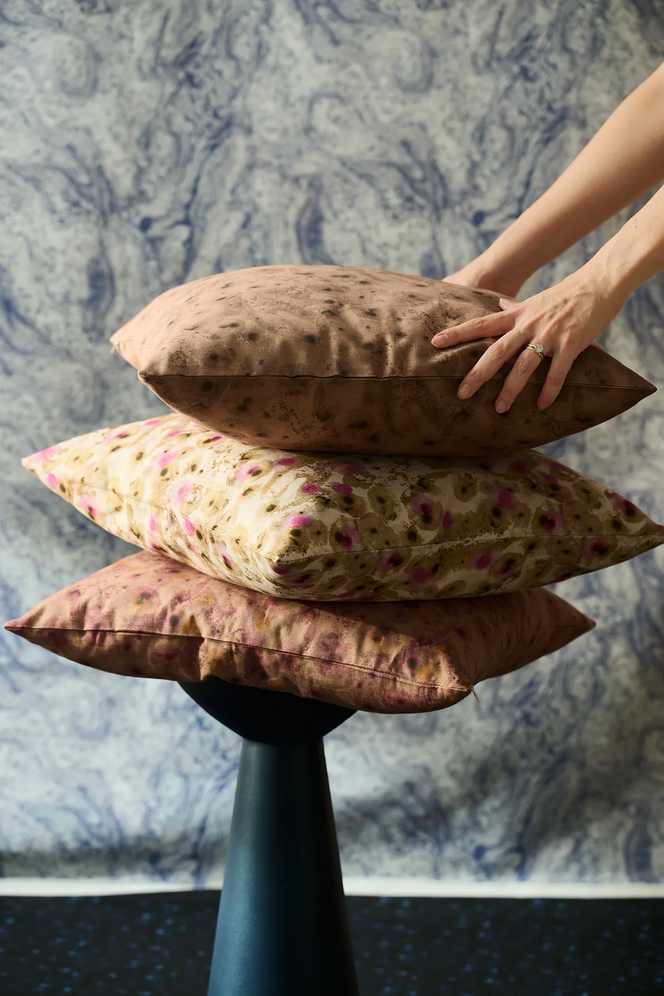 Selene cushion collection in three different colorways