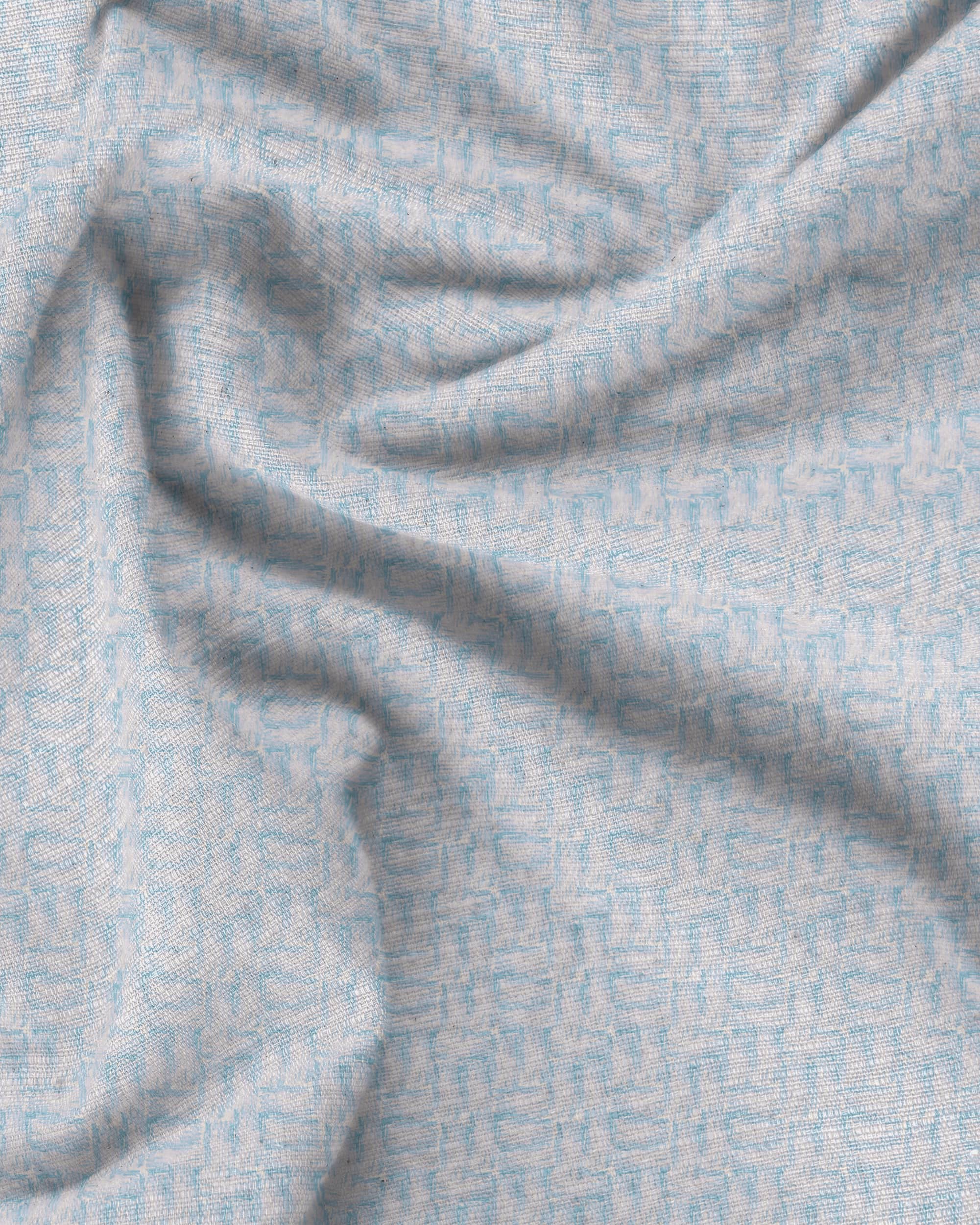 Weave textured fabric in light blue