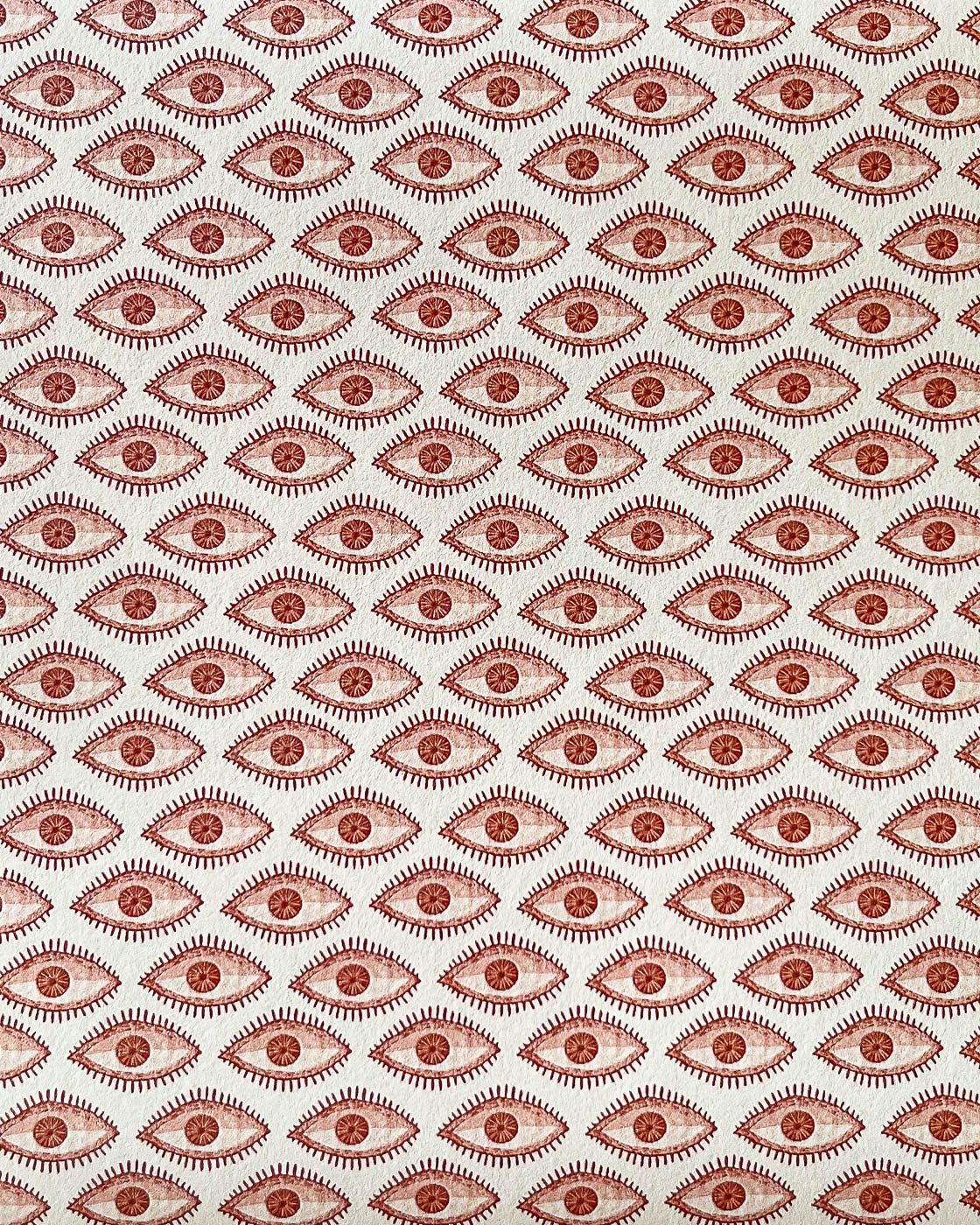 Evil eye wallpaper close up in brown