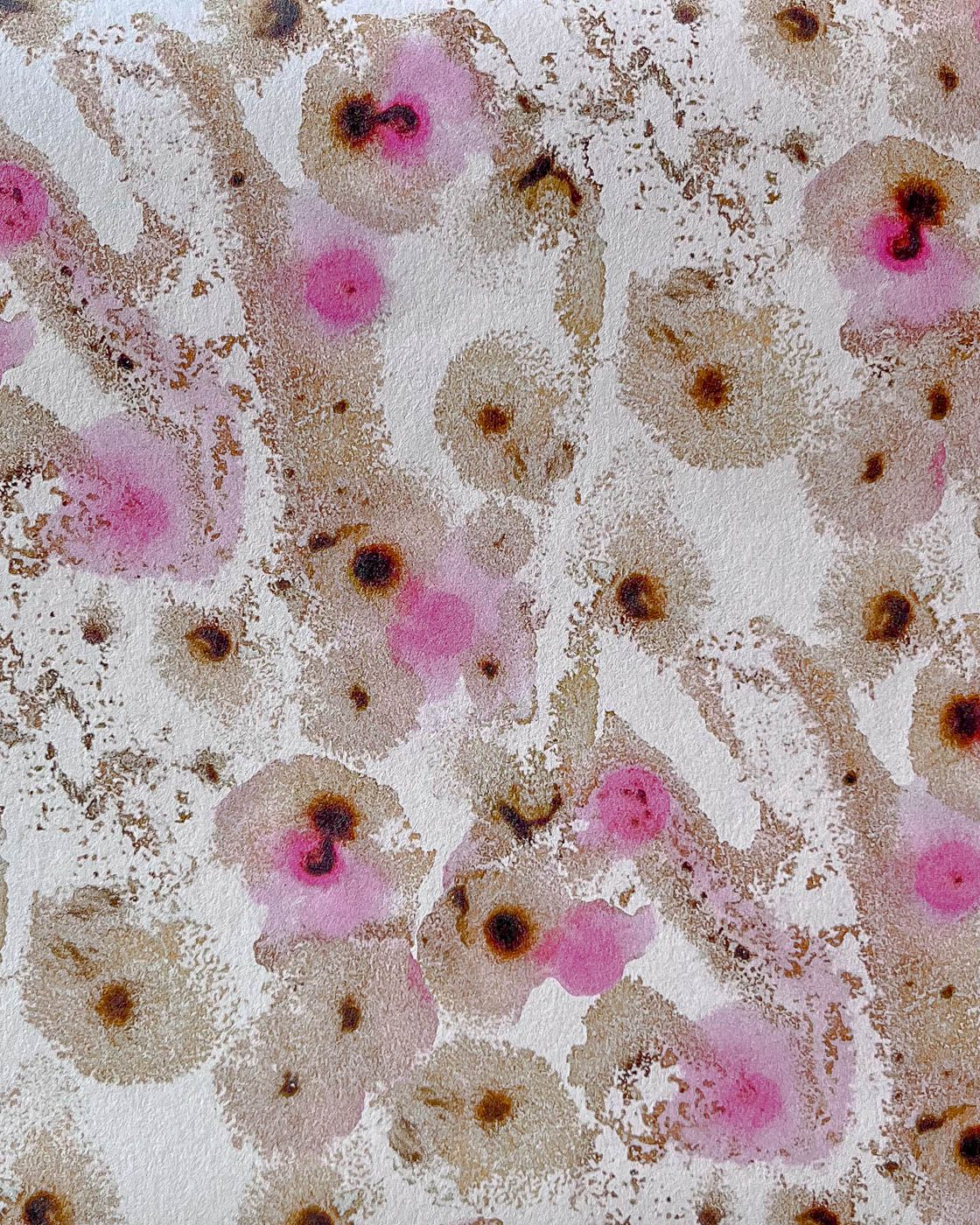 Selene abstract wallpaper in fuchsia close up