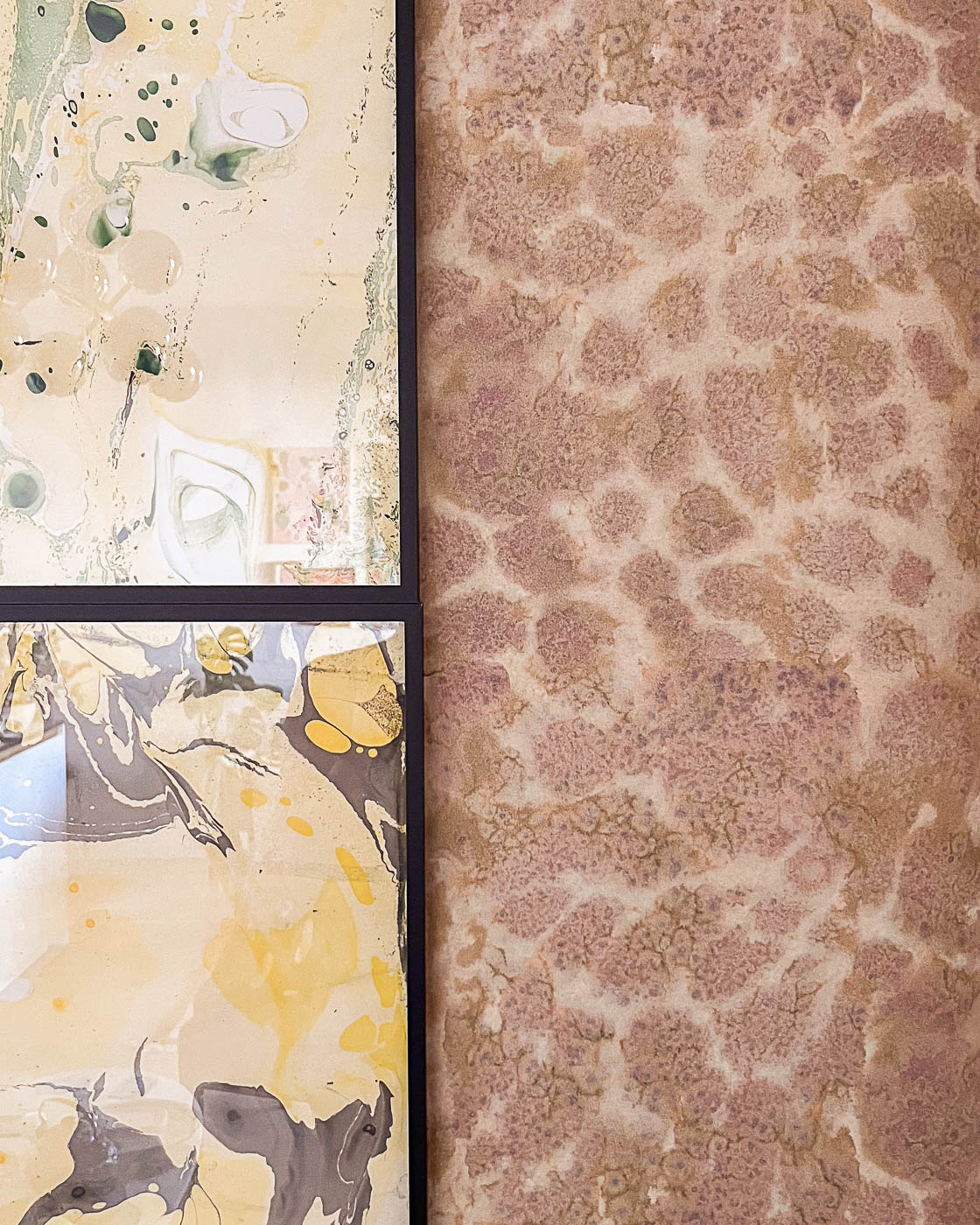 abstract watercolor wallpaper close up in mustard yellow