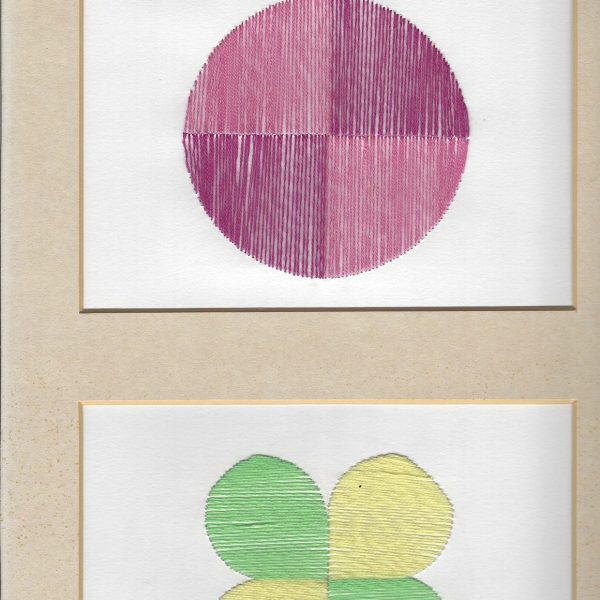 Embroidered geometric art Thalia Botsari